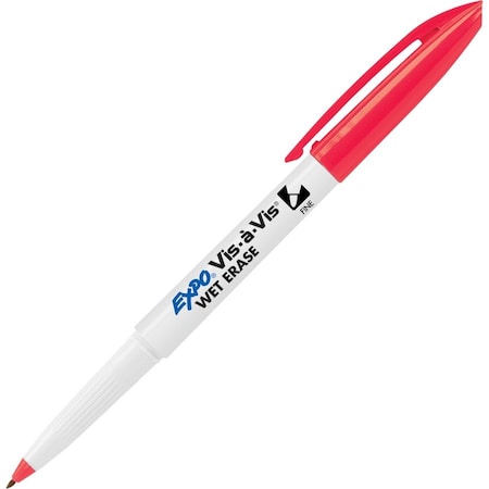 Expo Marker, Wet-Erase, , Fine Point, 12/DZ, Red 12PK SAN16002